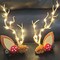LED Light Christmas Hair Clips Reindeer Antlers Xmas Hairpins Hair Barrettes Cute Party Cosplay Head Pieces Hair Accessories for Women and Girls (Pack of 2)